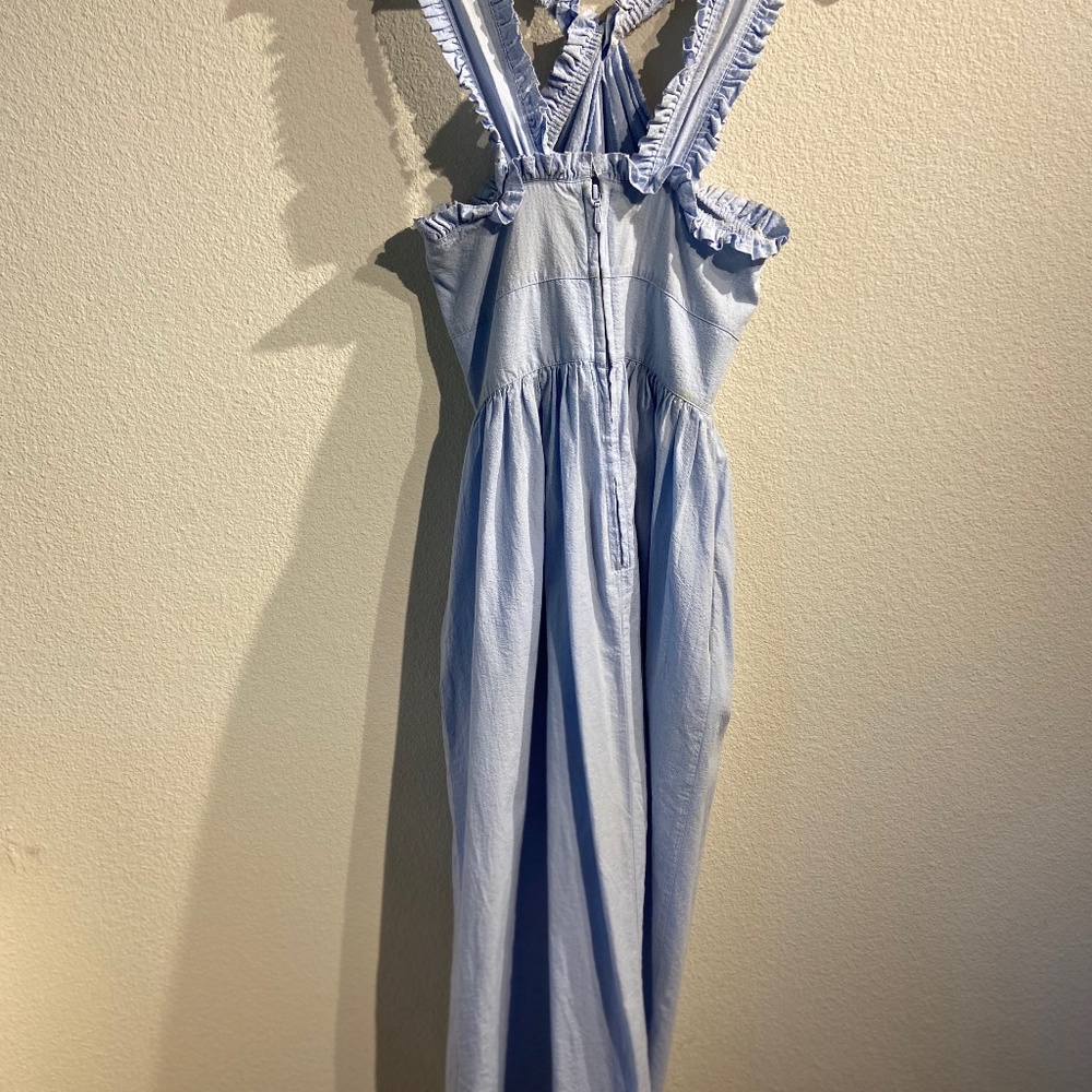 Baby-Blue Ruffled Day Dress - Picture 7 of 10